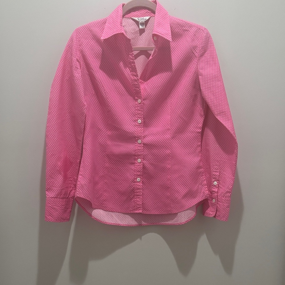 Lilly Pulitzer Pink Polka Dot Blouse